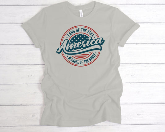 America - Land of the Free Because of the Brave t-shirt