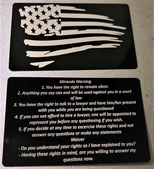 Miranda Warning Card